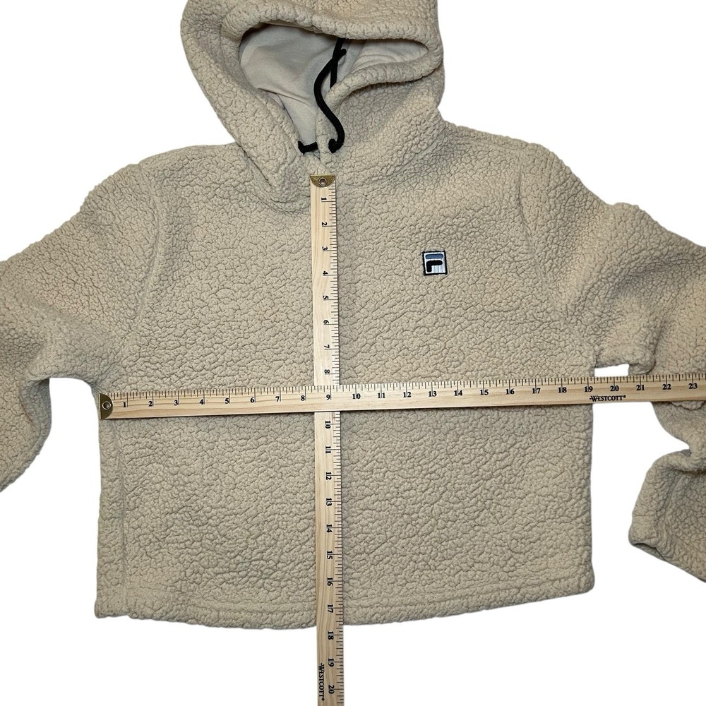 Fila Crop Top Hooded Fleece Cozy Women's Top‎ Size M - Picture 2 of 13